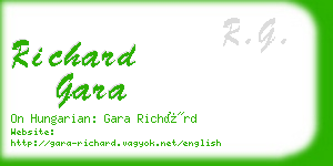 richard gara business card